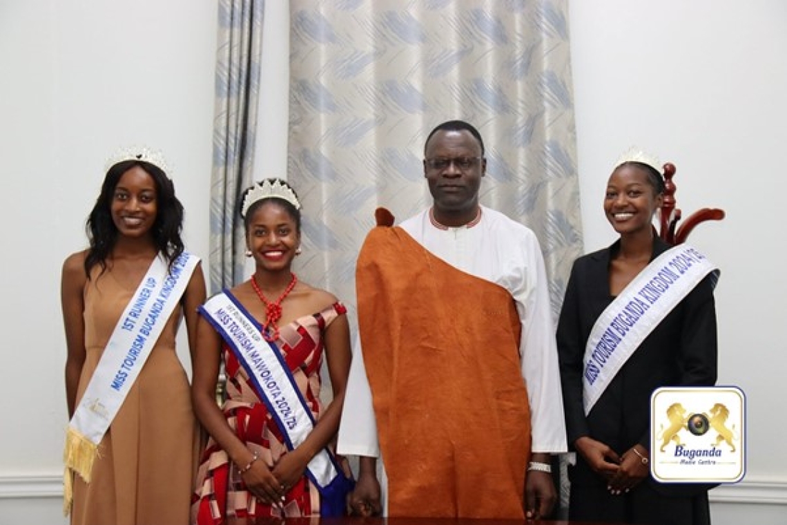 Omutaka Augustine Kizito meets with tourism beauty queens in Buganda